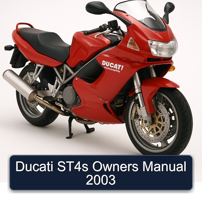 2003 Ducati Sporttouring / ST Models ST4S Owners Owner's Manual PDF