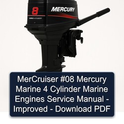 Mercruiser 08 Mercury Marine 4 Cylinder Engines - Improved Service Repair Workshop Manual PDF