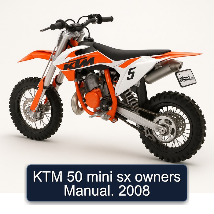 2008 KTM 50 Mini Sx Owners Owner's Manual PDF