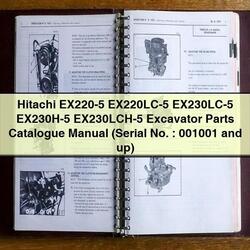Hitachi EX220-5 Ex220lc-5 Ex230lc-5 Ex230h-5 Ex230lch-5 Excavator (serial No. : 001001 Up) Parts Catalog PDF