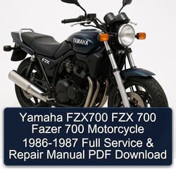 1986-1987 Yamaha Fazer FZX700 FZX 700 Motorcycle Service Repair Workshop Manual PDF