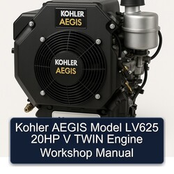 Kohler Aegis Series Model LV625 20HP V Twin Engine Service Repair Workshop Manual PDF