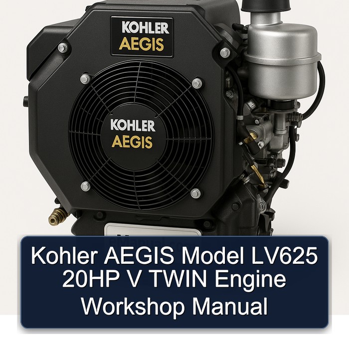 Kohler Aegis Series Model LV625 20HP V Twin Engine Service Repair Workshop Manual PDF