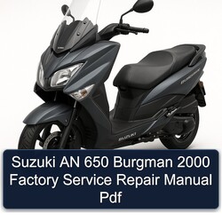 2000 Suzuki Burgman Series 650 Service Repair Workshop Manual PDF