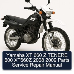 Yamaha XT 660 Z TENERE 600 XT660Z 2008 2009 Parts Manual de servicio y reparación 
