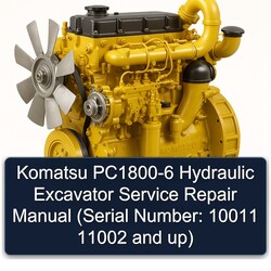 Komatsu Pc1800-6 Hydraulic Excavator (serial Number: 10011 11002 Up) Service Repair Workshop Manual PDF