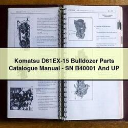 Komatsu D61EX-15 Bulldozer -sn B40001 UP Parts Catalog PDF