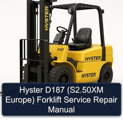 Hyster D187 (s2.50xm Europe) Forklift S2.50XM Europe Service Repair Workshop Manual PDF