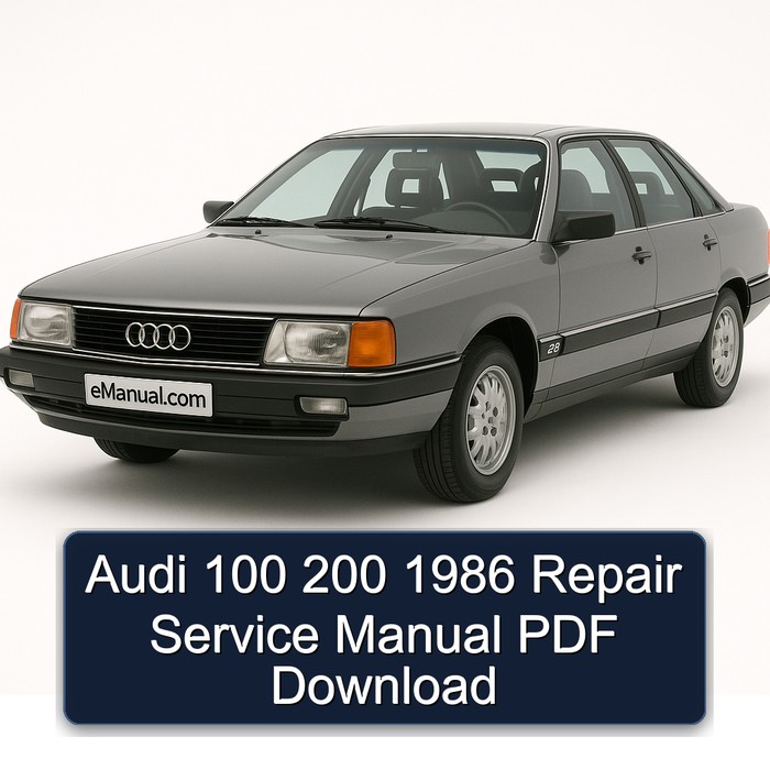 1986 Audi 200 100 Service Repair Workshop Manual PDF