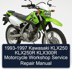 1993-1997 Kawasaki KLX Series KLX250 KLX250R KLX300R Motorcycle Service Repair Workshop Manual PDF