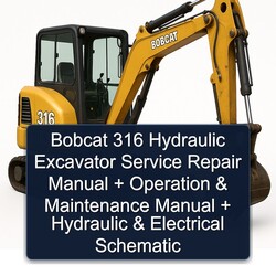 Bobcat 316 Hydraulic Excavator Operation Electrical Wiring Diagrams PDF