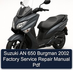 2002 Suzuki Burgman Series 650 Service Repair Workshop Manual PDF