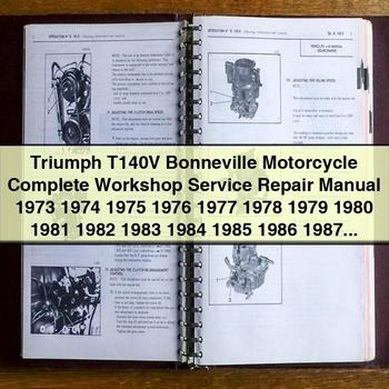 1973-1988 Triumph Bonneville T140V Motorcycle Service Repair Workshop Manual PDF