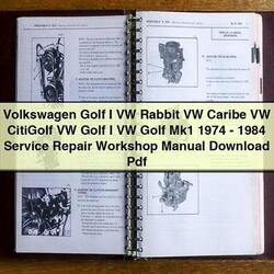 1974-1984 Volkswagen Golf I VW Rabbit Caribe Citigolf MK1 Service Repair Workshop Manual PDF
