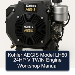 Kohler Aegis Series Model LH60 24HP V Twin Engine Service Repair Workshop Manual PDF