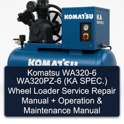 Komatsu WA320-6 Wa320pz-6 (ka Spec.) Wheel Loader Operation Service Repair Workshop Manual PDF