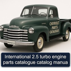 Chevrolet Parts Catalogue International 2.5 Turbo Engine Catalog Manua PDF