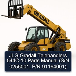 JLG Gradall Telehandlers 544C-10 Parts (s/n 0255001; P/n-91164001) Catalog PDF