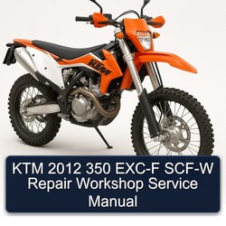 2012 KTM 350 EXC-F SCF-W Service Repair Workshop Manual PDF