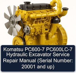 Komatsu PC600-7 Pc600lc-7 Hydraulic Excavator (serial Number: 20001 Up) Service Repair Workshop Manual PDF