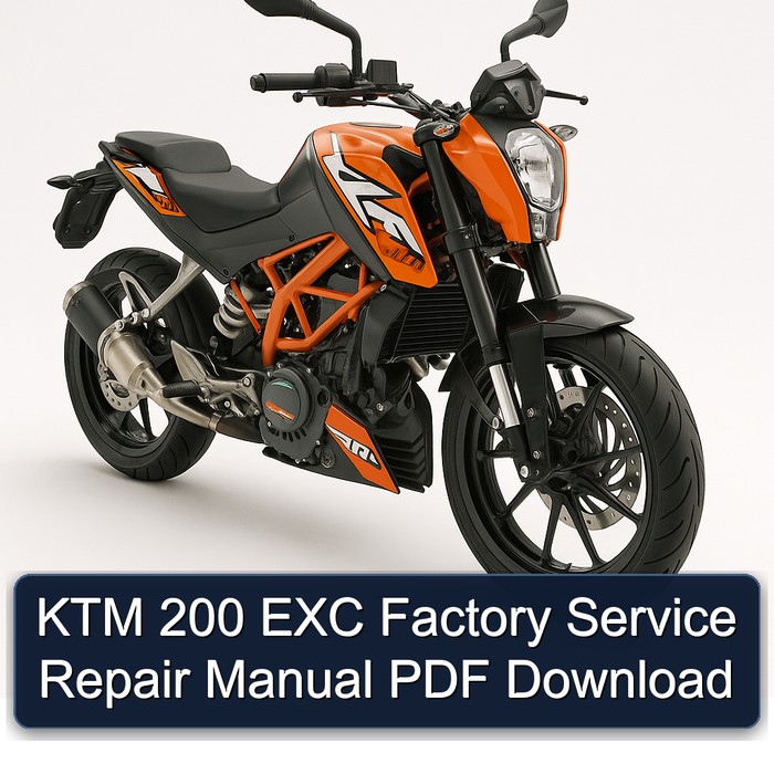KTM 200 EXC Service Repair Workshop Manual PDF
