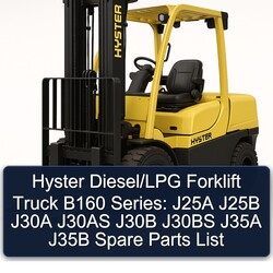 Hyster Diesel/lpg Forklift Truck B160 Series: J25A J25B J30A J30AS J30B J30BS J35A J35B Spare Parts Catalog PDF