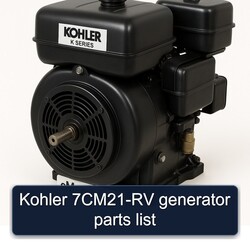 Kohler K Series 7CM21-RV Generator Parts Catalog PDF