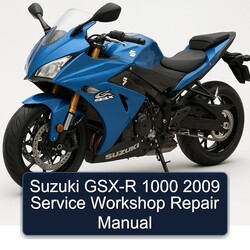 2009 Suzuki GSX Series GSX-R 1000 Service Repair Workshop Manual PDF