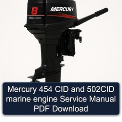Mercury 454 CID 502CID Marine Engine Service Repair Workshop Manual PDF