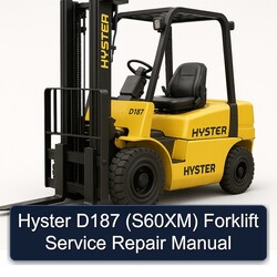 Hyster D187 (S60XM) Forklift S60XM Service Repair Workshop Manual PDF