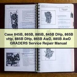 Case 845B 865B 885B Dhp Vhp AWD Graders Service Repair Workshop Manual PDF
