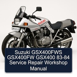 1983-1984 Suzuki GSX Series GSX400FWS GSX400FW GSX400 Service Repair Workshop Manual PDF