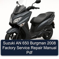 2008 Suzuki Burgman Series 650 Service Repair Workshop Manual PDF