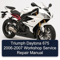 Triumph Daytona 675 2006-2007 Workshop Manual de servicio y reparación 