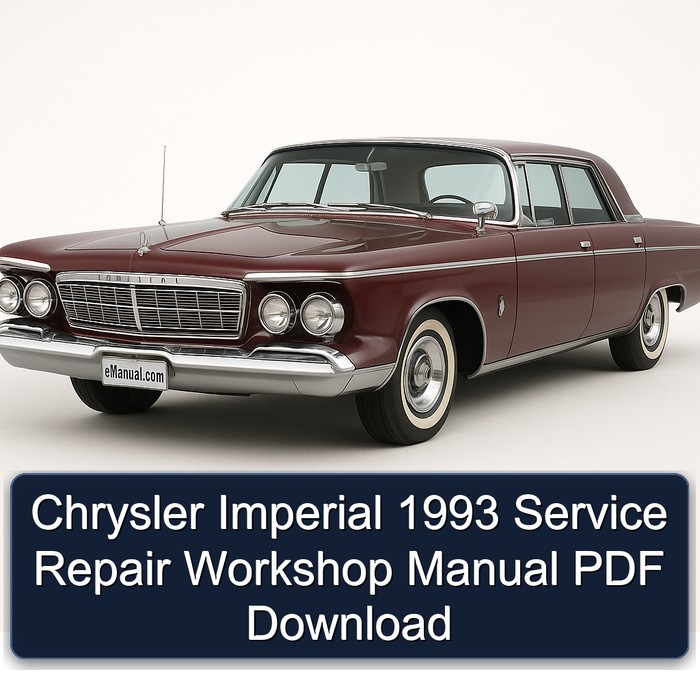 1993 Chrysler Imperial Service Repair Workshop Manual PDF