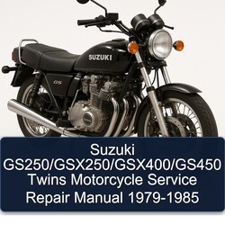 1979-1985 Suzuki GSX Series Gs250/gsx250/gsx400/gs450 Twins Motorcycle Service Repair Workshop Manual PDF