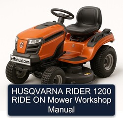 Husqvarna Rider 1200 Ride ON Mower Service Repair Workshop Manual PDF
