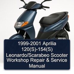 1999-2001 Aprilia Leonardo 120(s)-154(s) /scarabeo Scooter Service Repair Workshop Manual PDF