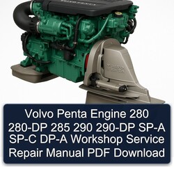 Volvo Penta Engine 280 280-DP 285 290 290-DP Sp- SP-C DP Service Repair Workshop Manual PDF