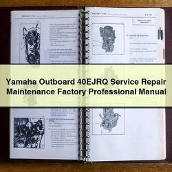 Yamaha Outboard 40EJRQ Service Repair Workshop Manual PDF