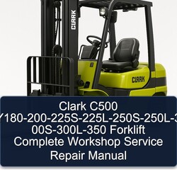 Clark C500 Y180-200-225s-225l-250s-250l-3 00s-300l-350 Forklift Service Repair Workshop Manual PDF