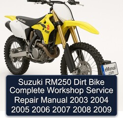 2003-2009 Suzuki RM Series RM250 Dirt Bike Service Repair Workshop Manual PDF