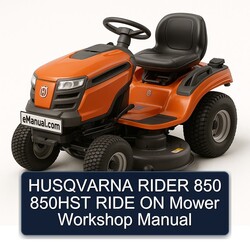 Husqvarna Rider 850 850HST Ride ON Mower Service Repair Workshop Manual PDF