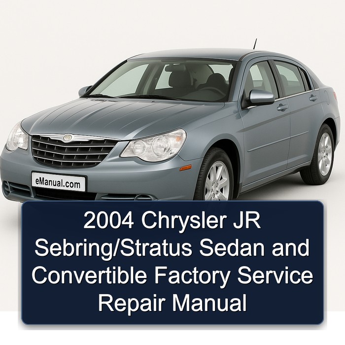 2004 Chrysler Sebring JR /stratus Sedan Convertible Service Repair Workshop Manual PDF