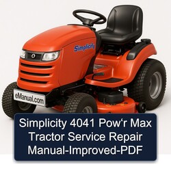 Simplicity 4041 Pow‘r Max Tractor -improved Service Repair Workshop Manual PDF