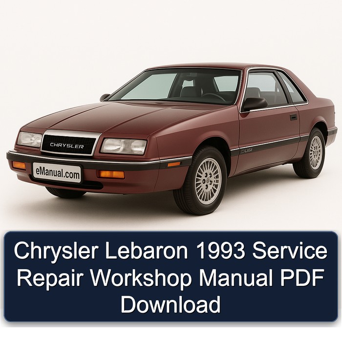 1993 Chrysler Lebaron Service Repair Workshop Manual PDF