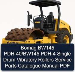 Bomag BW145 Pdh-40/bw145 PDH-4 Single Drum Vibratory Rollers Catalogue Parts Catalog PDF