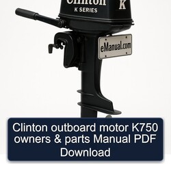 Clinton Outboard Motor K750 Owners Parts Catalog PDF
