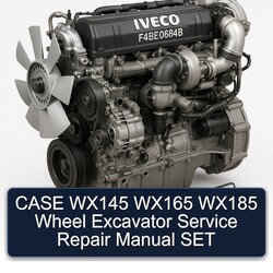 Case WX145 WX165 WX185 Wheel Excavator SET Service Repair Workshop Manual PDF