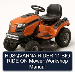 Husqvarna Rider 11 BIO Ride ON Mower Service Repair Workshop Manual PDF